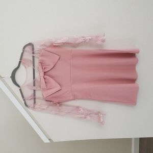 Cute and Fashion cocktail pink dress